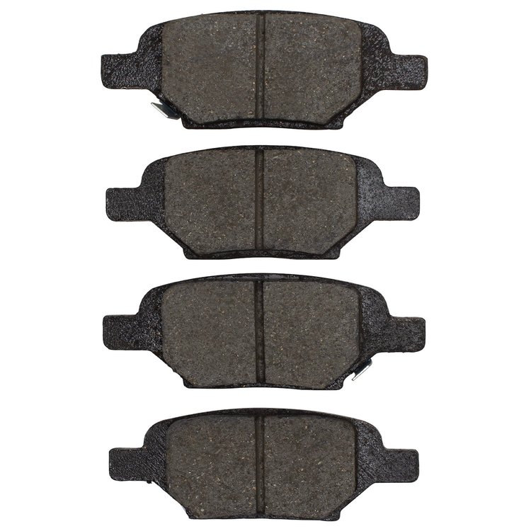 Semi-Metallic Brake Pads, 2004-2012 GM, Position: Rear