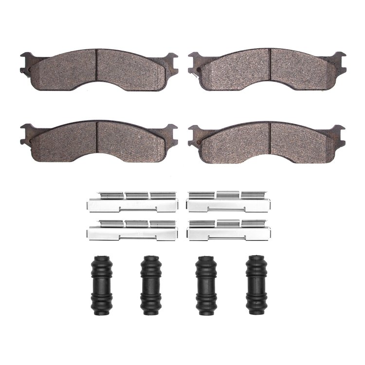 Semi-Metallic Brake Pads & Hardware Kit, 2004-2004 Mopar, Position: Front