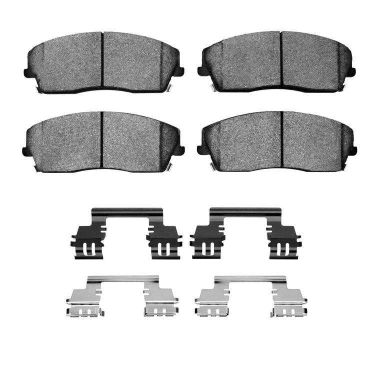 Semi-Metallic Brake Pads & Hardware Kit, Fits Select Mopar, Position: Front