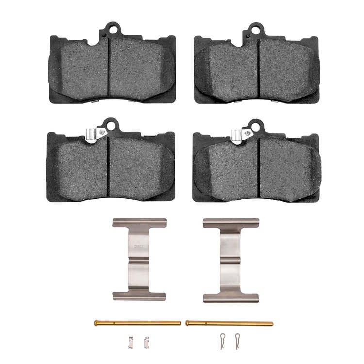 Semi-Metallic Brake Pads & Hardware Kit, Fits Select Lexus/Toyota/Scion, Position: Front