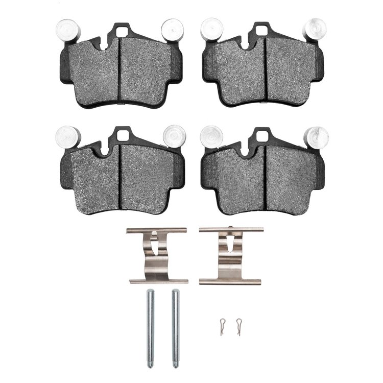 Semi-Metallic Brake Pads & Hardware Kit, 2005-2021 Audi/Porsche/Volkswagen, Position: Front & Rear