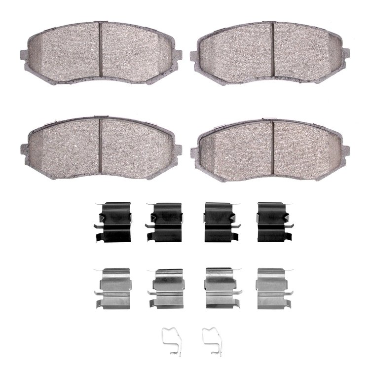 Semi-Metallic Brake Pads & Hardware Kit, 2006-2017 Suzuki, Position: Front
