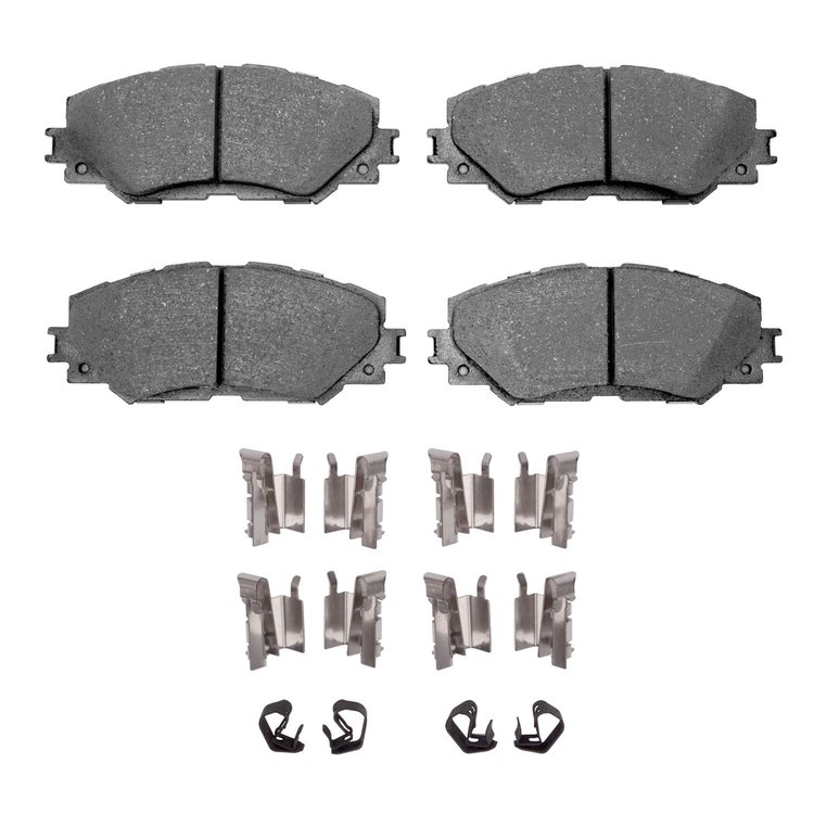 Semi-Metallic Brake Pads & Hardware Kit, 2006-2019 Fits Multiple Makes/Models, Position: Front