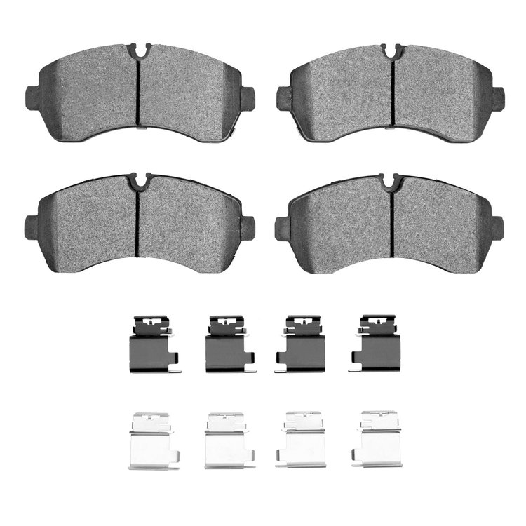 Semi-Metallic Brake Pads & Hardware Kit, Fits Select Fits Multiple Makes/Models, Position: Front