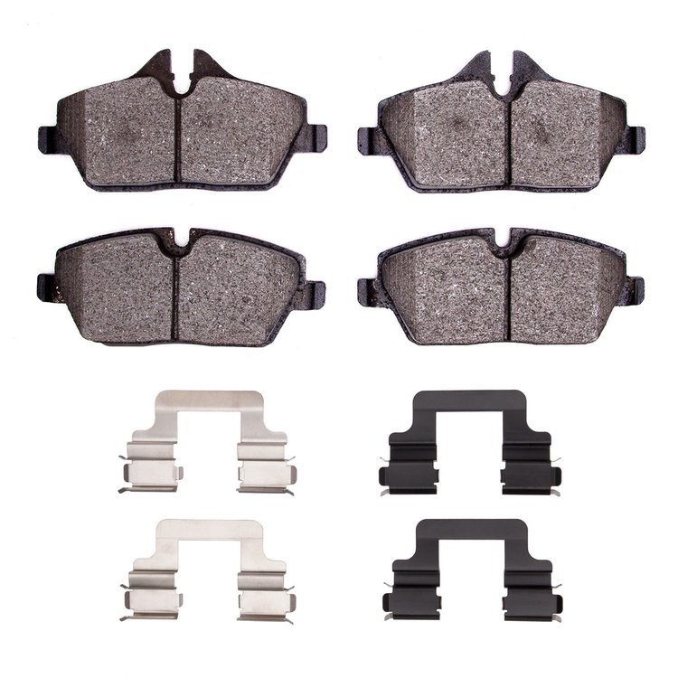 Semi-Metallic Brake Pads & Hardware Kit, Fits Select Fits Multiple Makes/Models, Position: Front