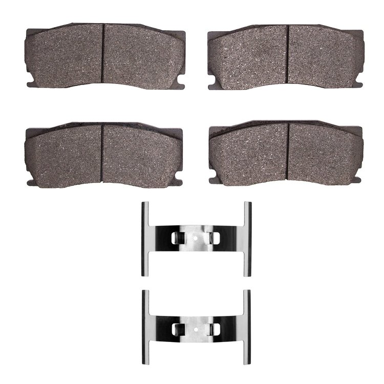 Semi-Metallic Brake Pads & Hardware Kit, 2008-2009 Jaguar, Position: Front