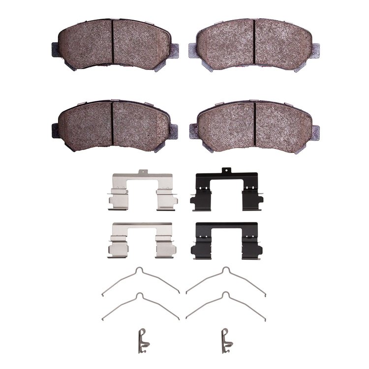 Semi-Metallic Brake Pads & Hardware Kit, 2007-2021 Fits Multiple Makes/Models, Position: Front