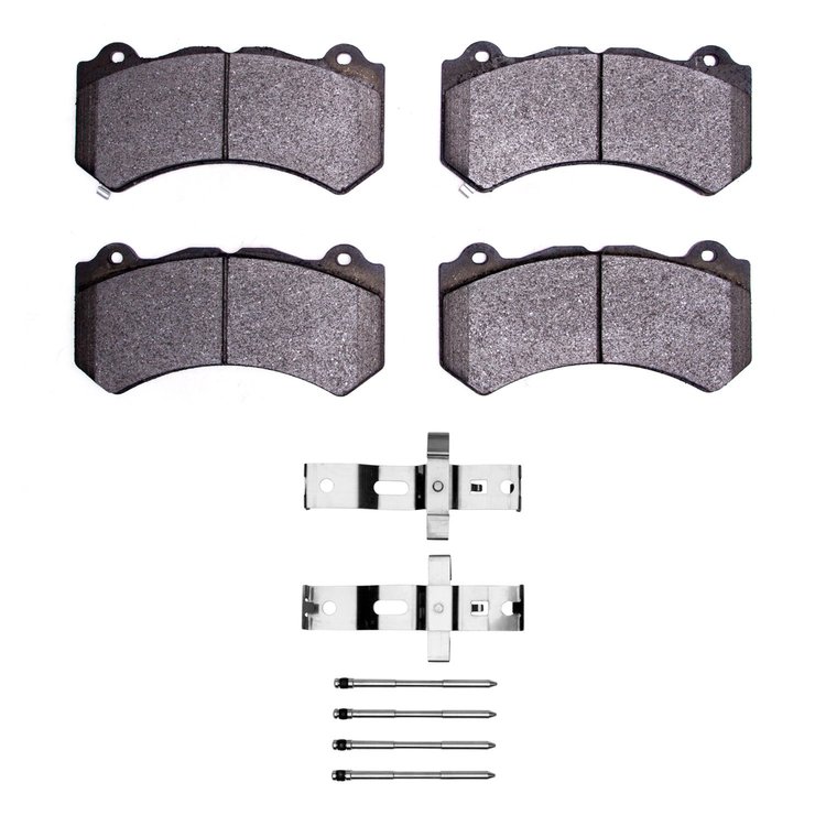 Semi-Metallic Brake Pads & Hardware Kit, Fits Select Mopar, Position: Front