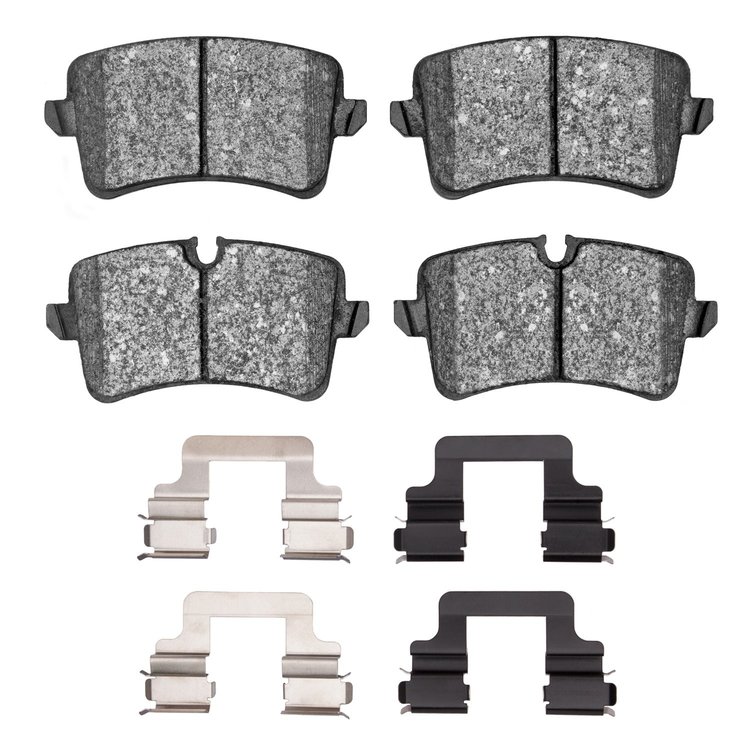 Semi-Metallic Brake Pads & Hardware Kit, 2011-2021 Audi/Porsche/Volkswagen, Position: Rear