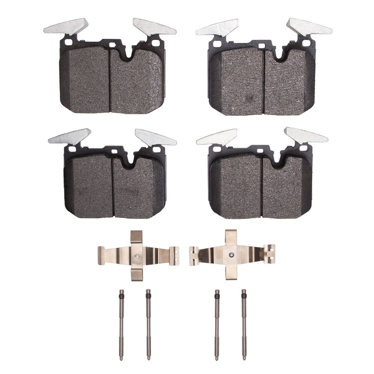 Semi-Metallic Brake Pads & Hardware Kit, 2012-2021 BMW, Position: Front