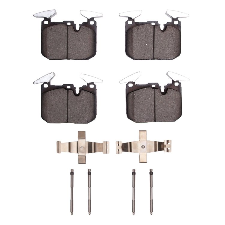 Semi-Metallic Brake Pads & Hardware Kit, 2014-2020 BMW, Position: Front