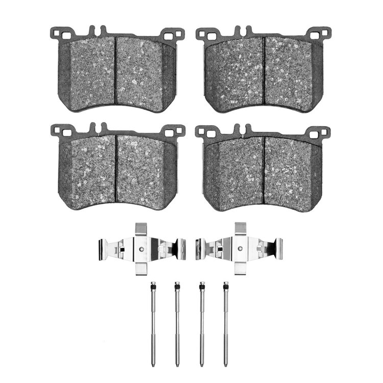 Semi-Metallic Brake Pads & Hardware Kit, 2013-2020 Mercedes-Benz, Position: Front