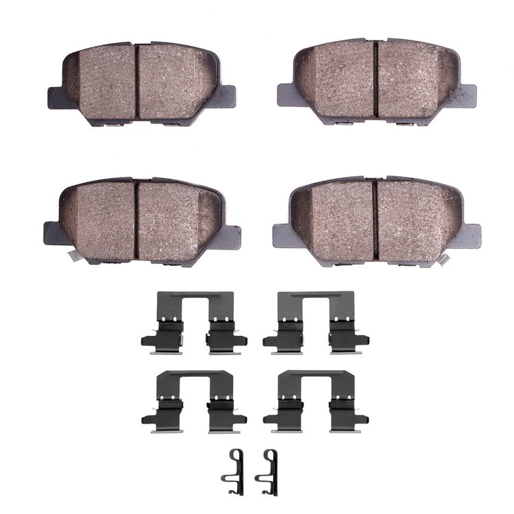 Semi-Metallic Brake Pads & Hardware Kit, Fits Select Fits Multiple Makes/Models, Position: Rear