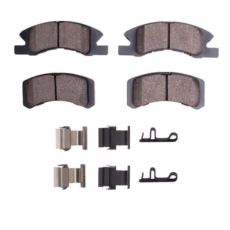 Semi-Metallic Brake Pads & Hardware Kit, Fits Select Fits Multiple Makes/Models, Position: Front