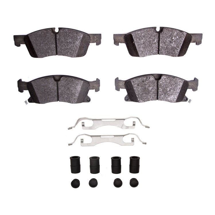 Semi-Metallic Brake Pads & Hardware Kit, Fits Select Mopar, Position: Front