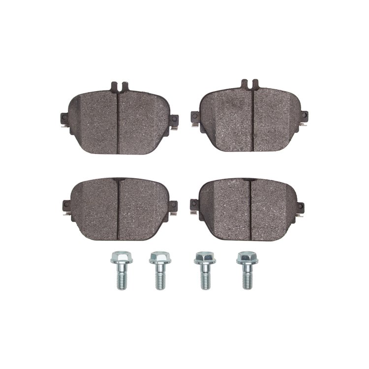 Semi-Metallic Brake Pads & Hardware Kit, Fits Select Mercedes-Benz, Position: Rear