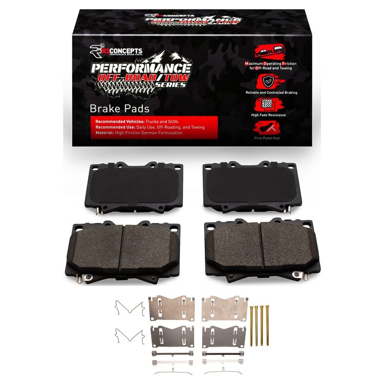 Performance Off-Road/Tow Brake Pads & Hardware Kit, 1998-2007 Lexus/Toyota/Scion, Position: Front