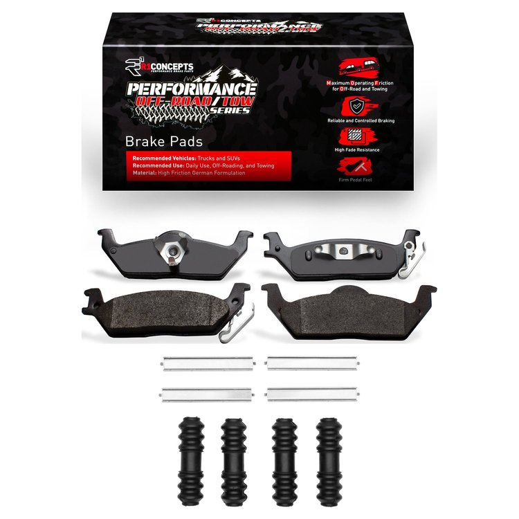 Performance Off-Road/Tow Brake Pads & Hardware Kit, 2004-2011 Ford/Lincoln/Mercury/Mazda, Position: Rear