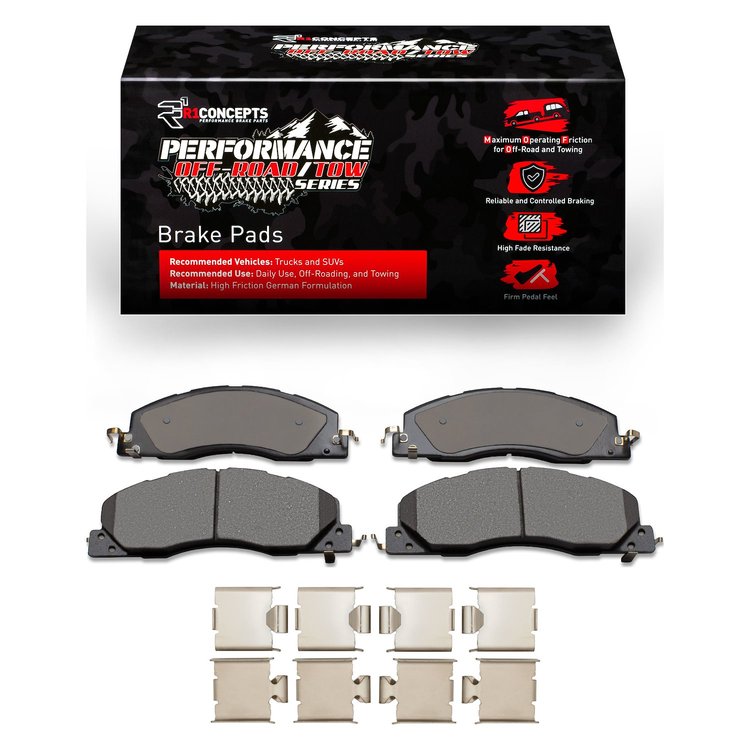 Performance Off-Road/Tow Brake Pads & Hardware Kit, 2009-2018 Mopar, Position: Front
