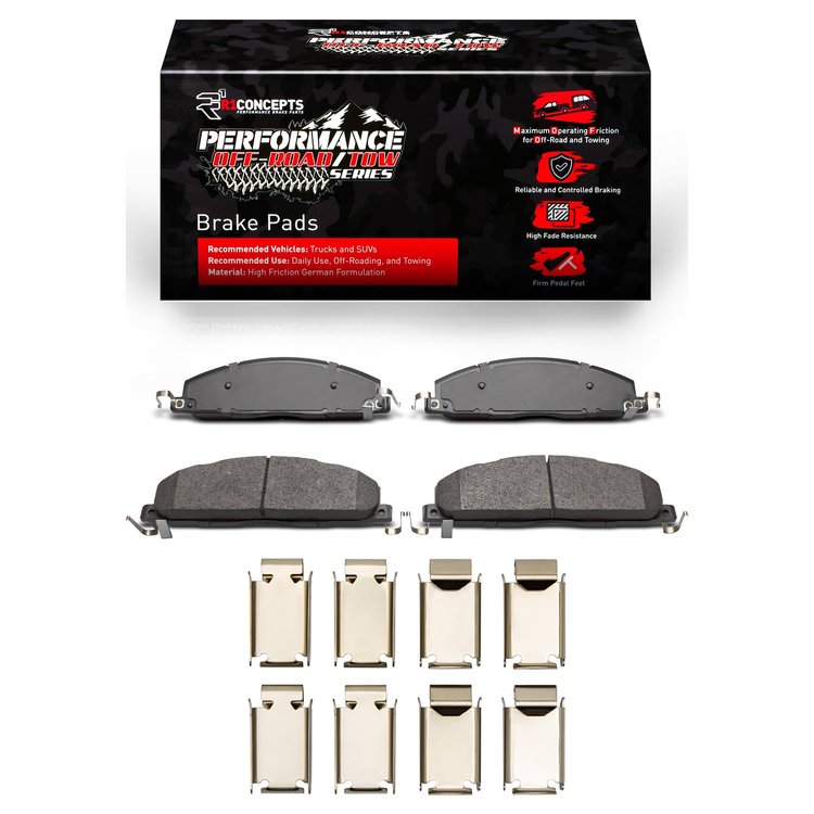 Performance Off-Road/Tow Brake Pads & Hardware Kit, 2009-2018 Mopar, Position: Rear