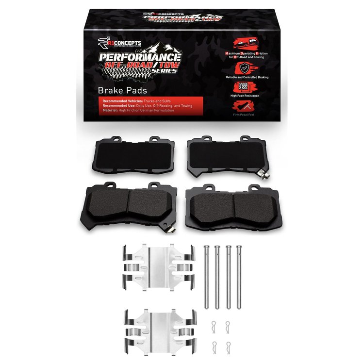 Performance Off-Road/Tow Brake Pads & Hardware Kit, 2015-2020 GM, Position: Front