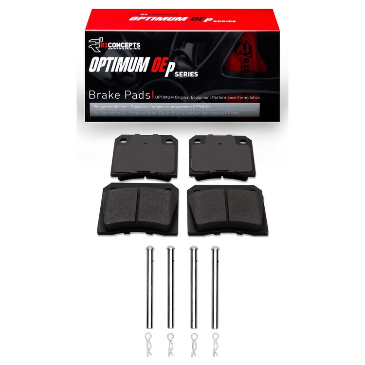 Optimum OE Brake Pads & Hardware Kit, 1968-1983 Fits Multiple Makes/Models, Position: Rear