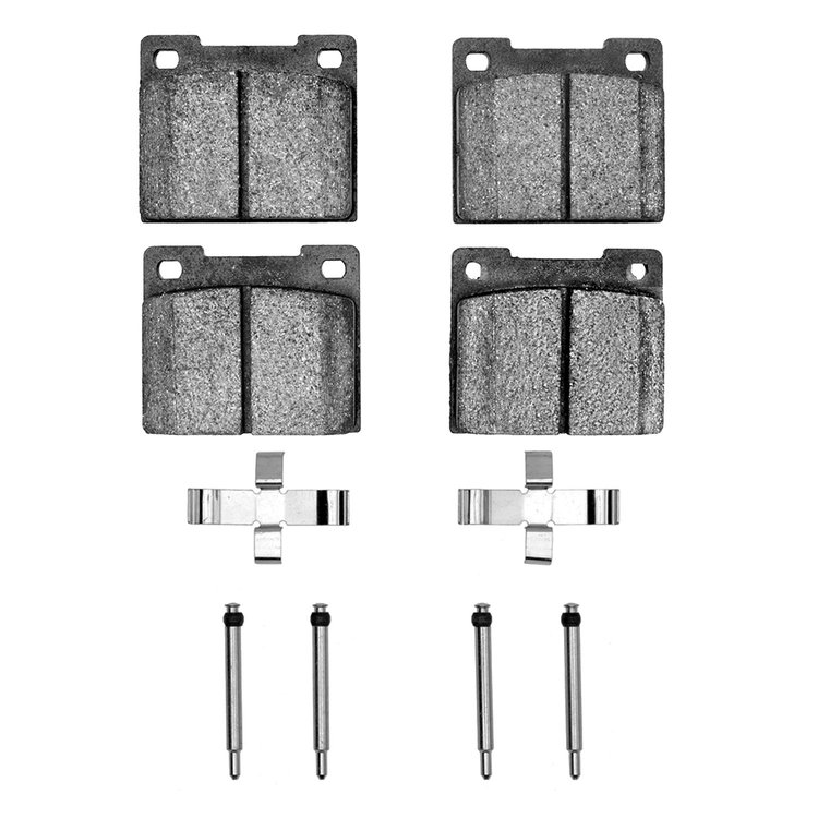 Optimum OE Brake Pads & Hardware Kit, 1968-1971 Volvo, Position: Rear