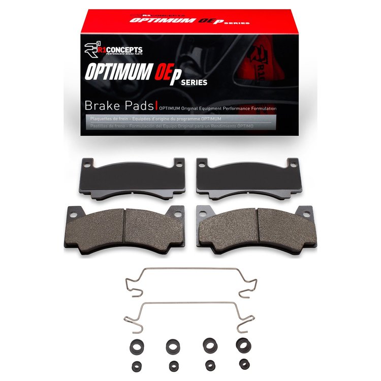 Optimum OE Brake Pads & Hardware Kit, 1969-1976 Mopar, Position: Front