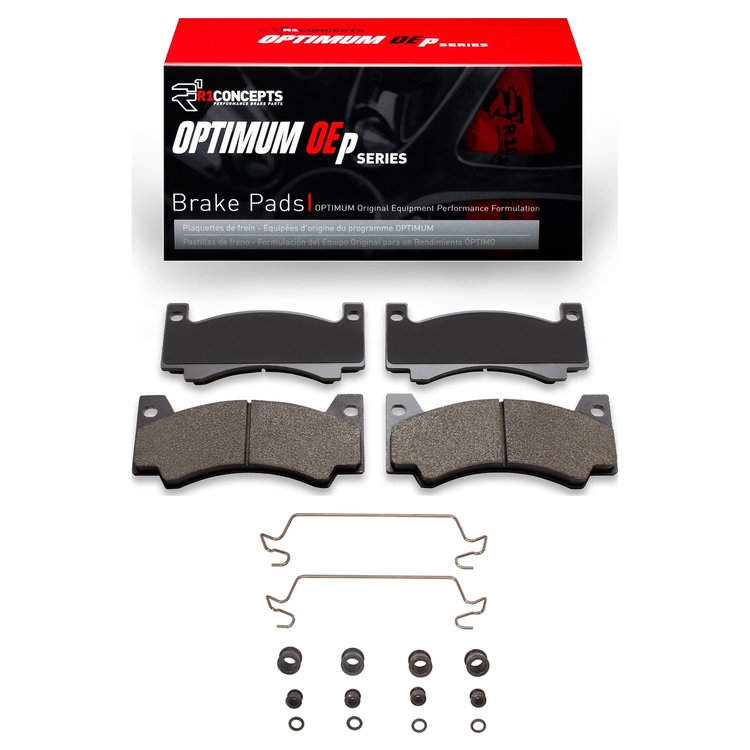 Optimum OE Brake Pads & Hardware Kit, 1973-1978 Mopar, Position: Front