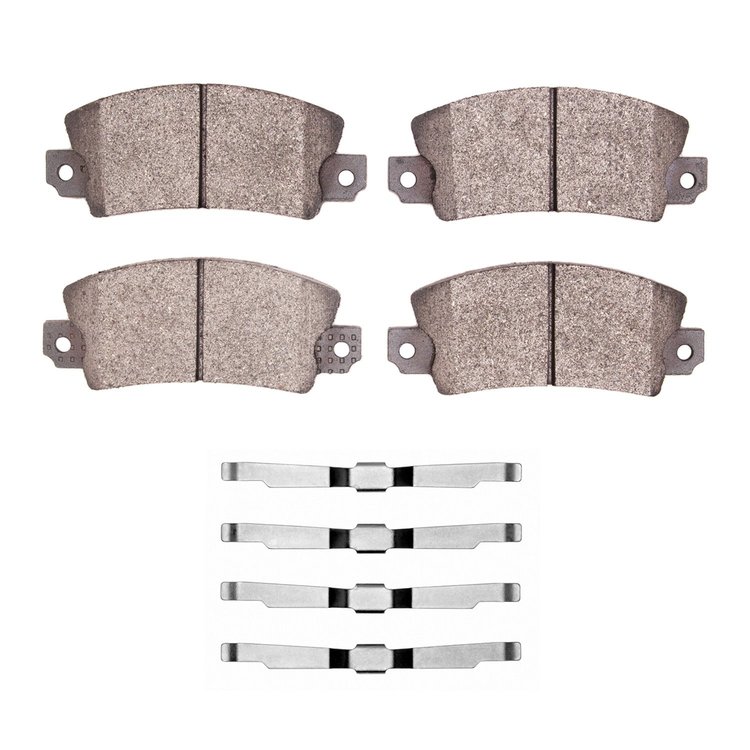 Optimum OE Brake Pads & Hardware Kit, 1976-1983 Renault, Position: Front