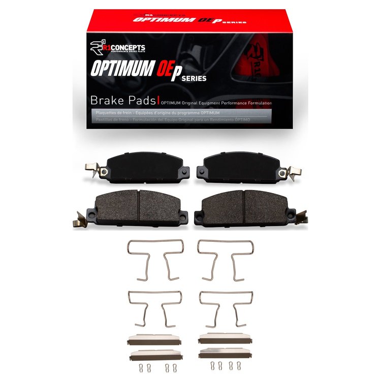 Optimum OE Brake Pads & Hardware Kit, 1976-1980 GM, Position: Front