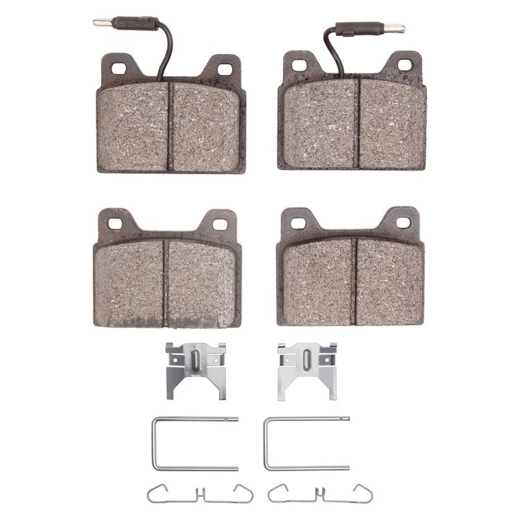 Optimum OE Brake Pads & Hardware Kit, 1980-1989 Peugeot, Position: Rear