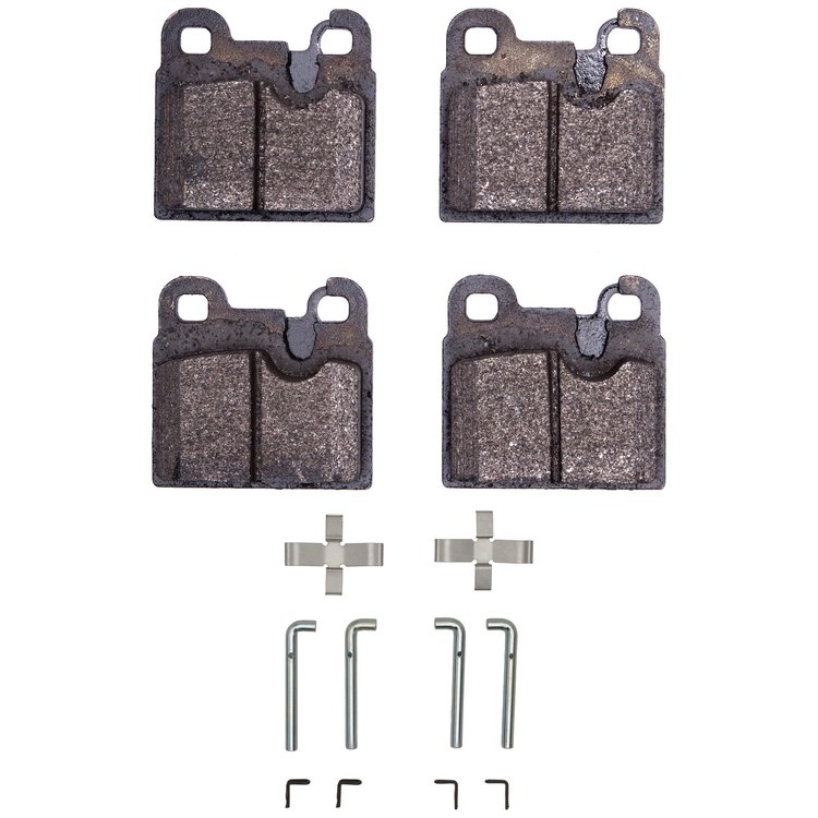 Optimum OE Brake Pads & Hardware Kit, 1987-1989 Alfa Romeo, Position: Rear