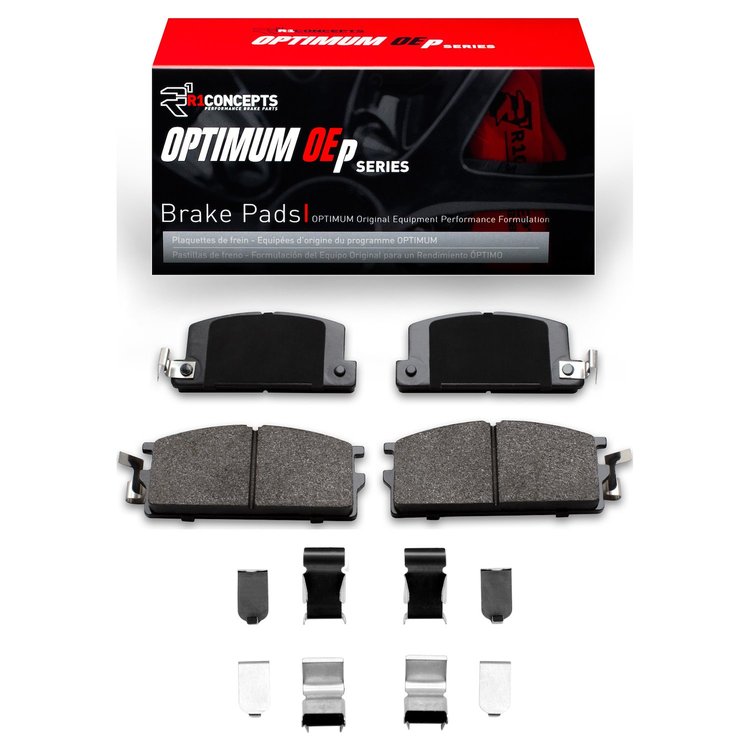 Optimum OE Brake Pads & Hardware Kit, 1981-1983 GM, Position: Front