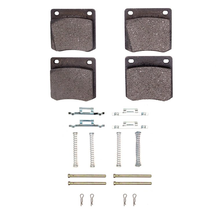 Optimum OE Brake Pads & Hardware Kit, 1979-1981 Infiniti/Nissan, Position: Rear