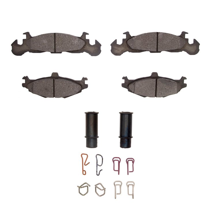 Optimum OE Brake Pads & Hardware Kit, 1984-1990 Mopar, Position: Front