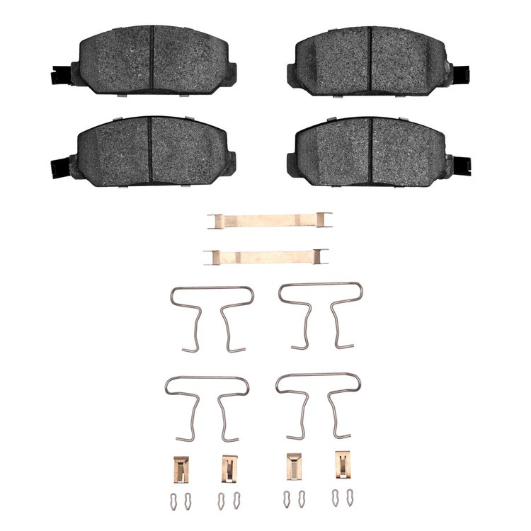 Optimum OE Brake Pads & Hardware Kit, 1976-1982 Acura/Honda, Position: Front