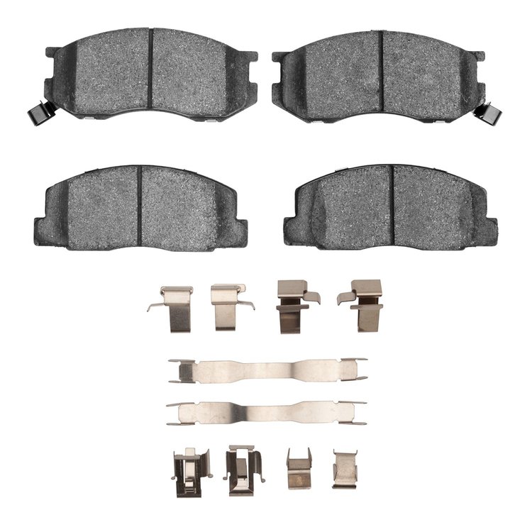 Optimum OE Brake Pads & Hardware Kit, 1984-1989 Lexus/Toyota/Scion, Position: Front