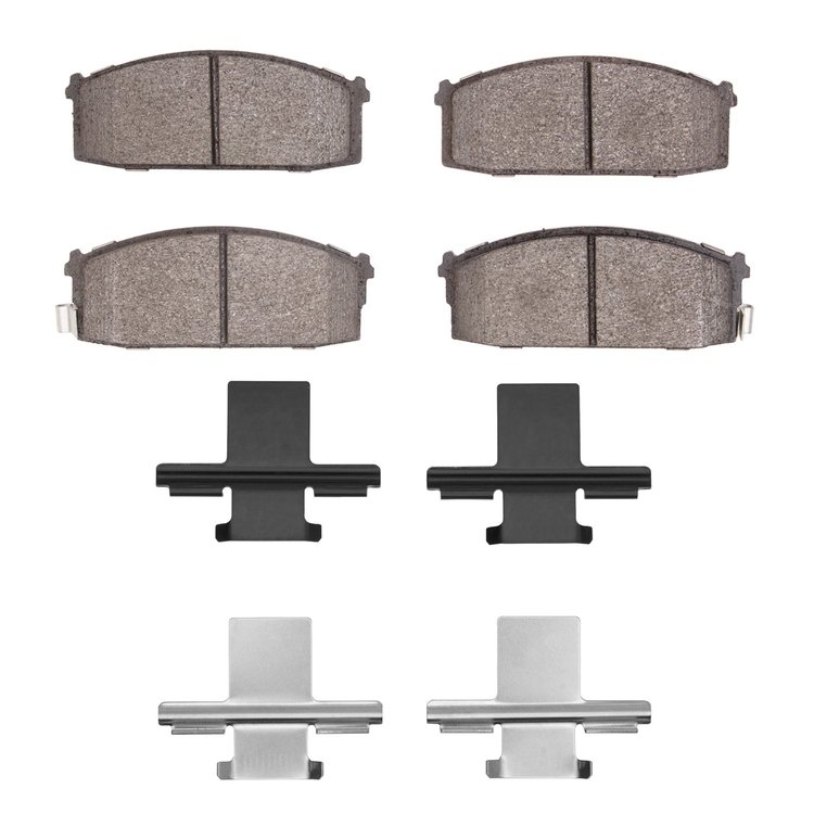 Optimum OE Brake Pads & Hardware Kit, 1981-1986 Infiniti/Nissan, Position: Front