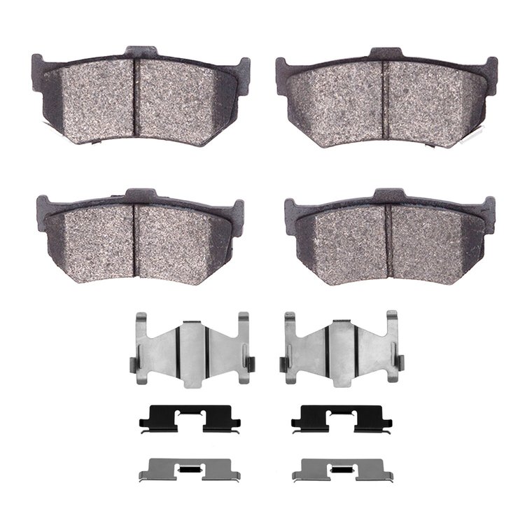 Optimum OE Brake Pads & Hardware Kit, 1984-1994 Fits Multiple Makes/Models, Position: Rear