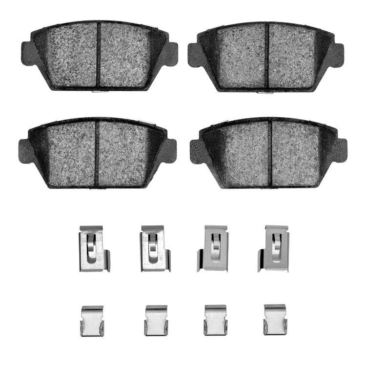 Optimum OE Brake Pads & Hardware Kit, 1985-1994 Fits Multiple Makes/Models, Position: Rear