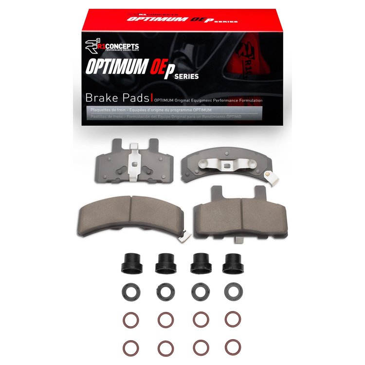 Optimum OE Brake Pads & Hardware Kit, 1988-2002 Fits Multiple Makes/Models, Position: Front
