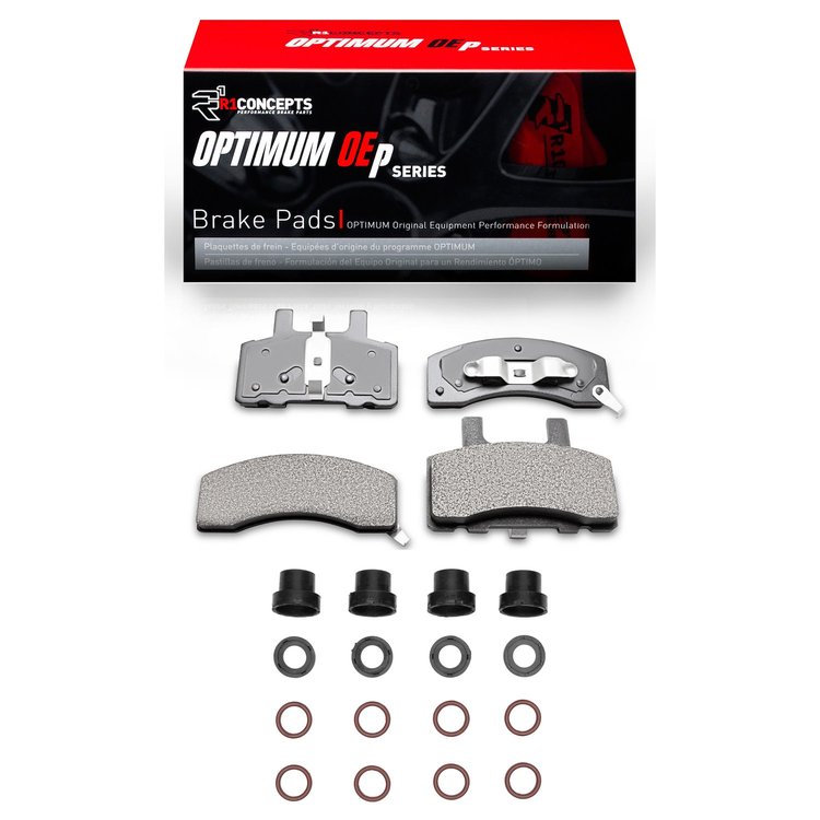Optimum OE Brake Pads & Hardware Kit, 1988-2002 Fits Multiple Makes/Models, Position: Front