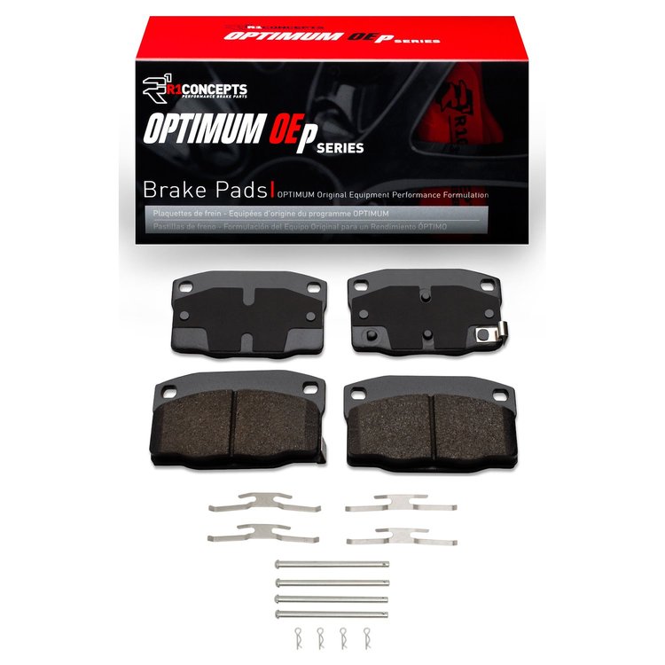 Optimum OE Brake Pads & Hardware Kit, 1988-1993 GM, Position: Front
