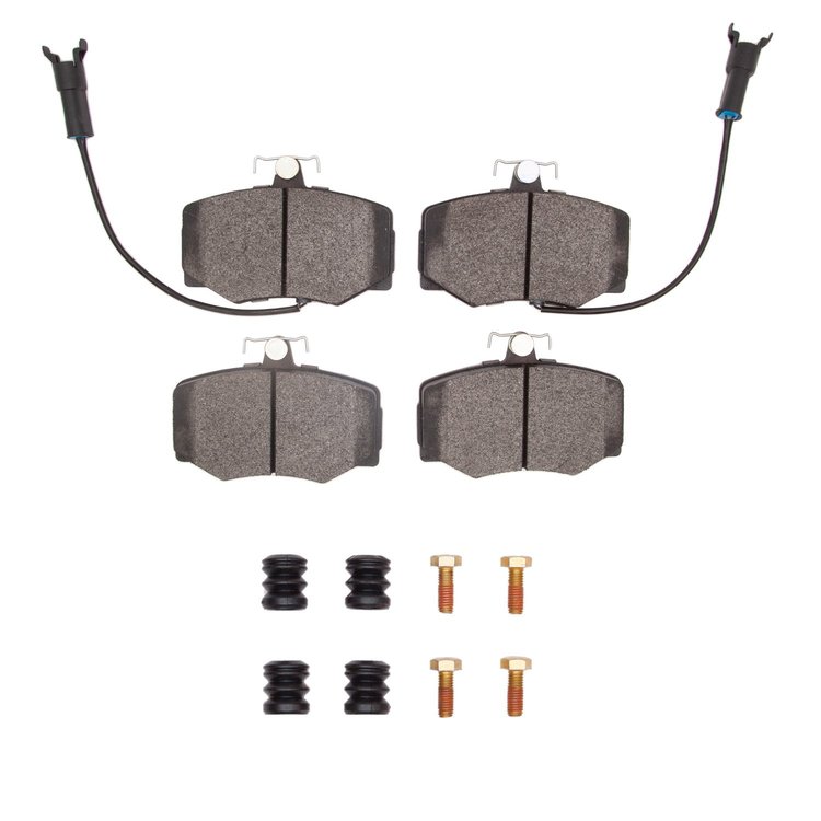 Optimum OE Brake Pads & Hardware Kit, 1987-1989 Jaguar, Position: Front