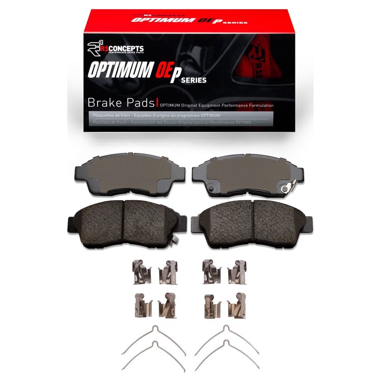 Optimum OE Brake Pads & Hardware Kit, 1992-2003 Fits Multiple Makes/Models, Position: Front
