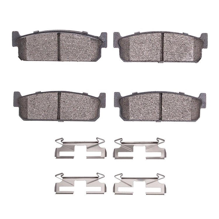 Optimum OE Brake Pads & Hardware Kit, 1994-1996 Infiniti/Nissan, Position: Rear