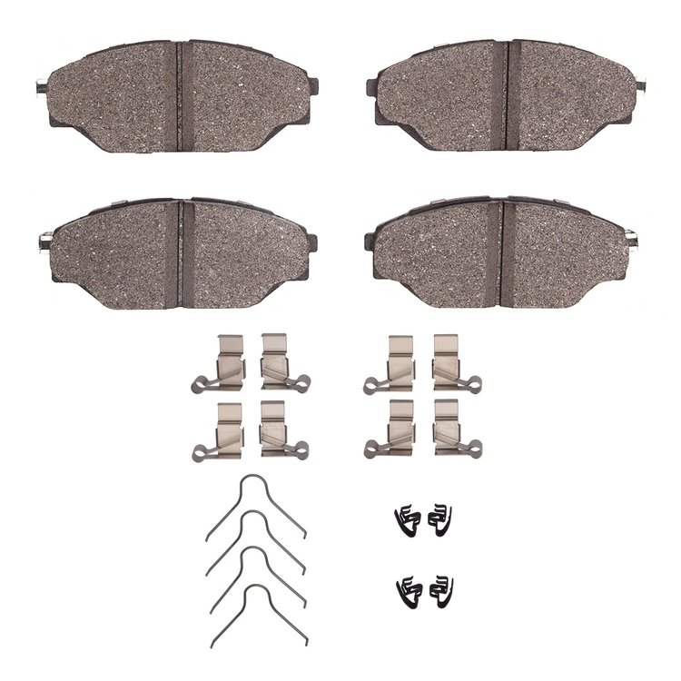 Optimum OE Brake Pads & Hardware Kit, 1993-1998 Lexus/Toyota/Scion, Position: Front