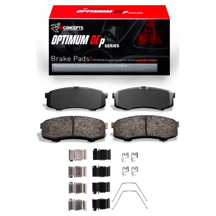 Optimum OE Brake Pads & Hardware Kit, Fits Select Fits Multiple Makes/Models, Position: Rear