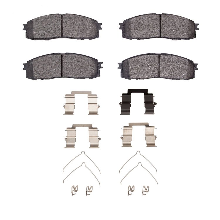 Optimum OE Brake Pads & Hardware Kit, 1984-1987 Lexus/Toyota/Scion, Position: Rear